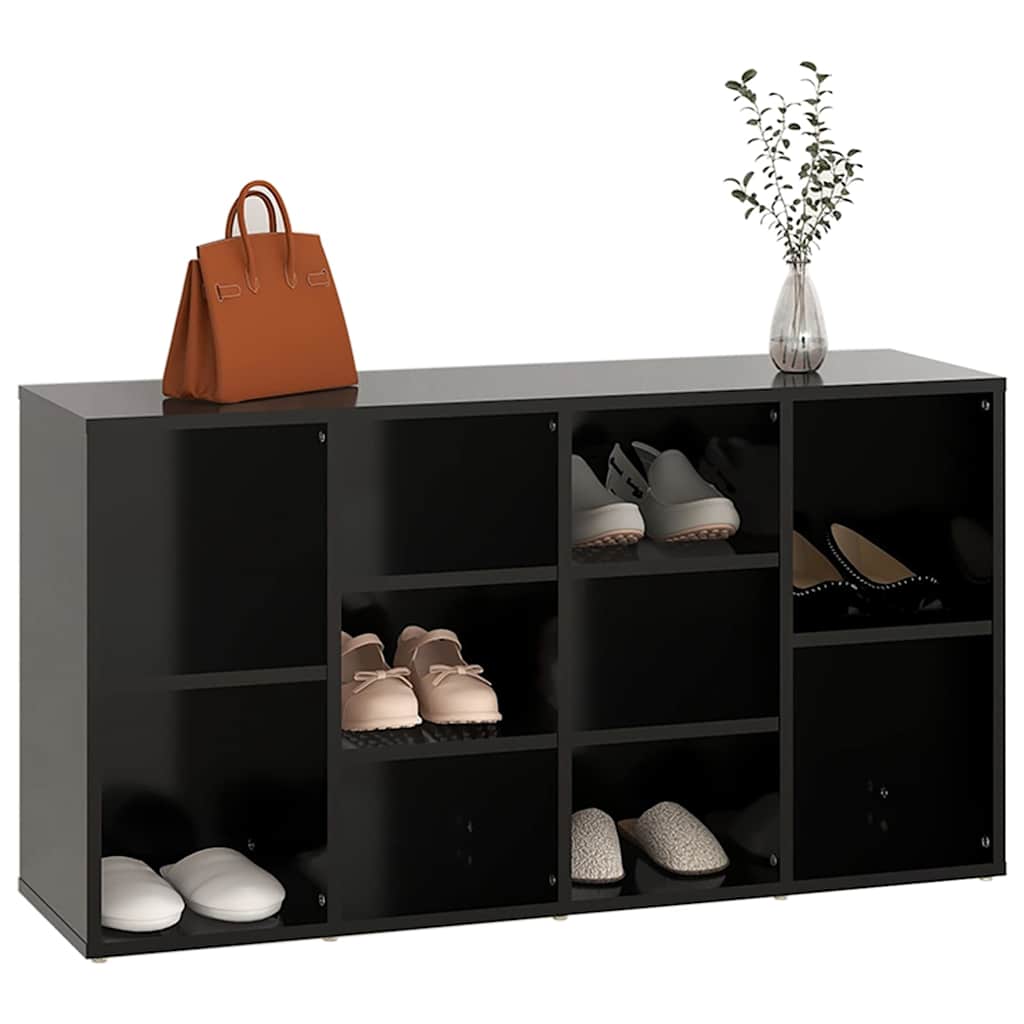 Schuhbank Schwarz 103x30x55 cm Holzwerkstoff